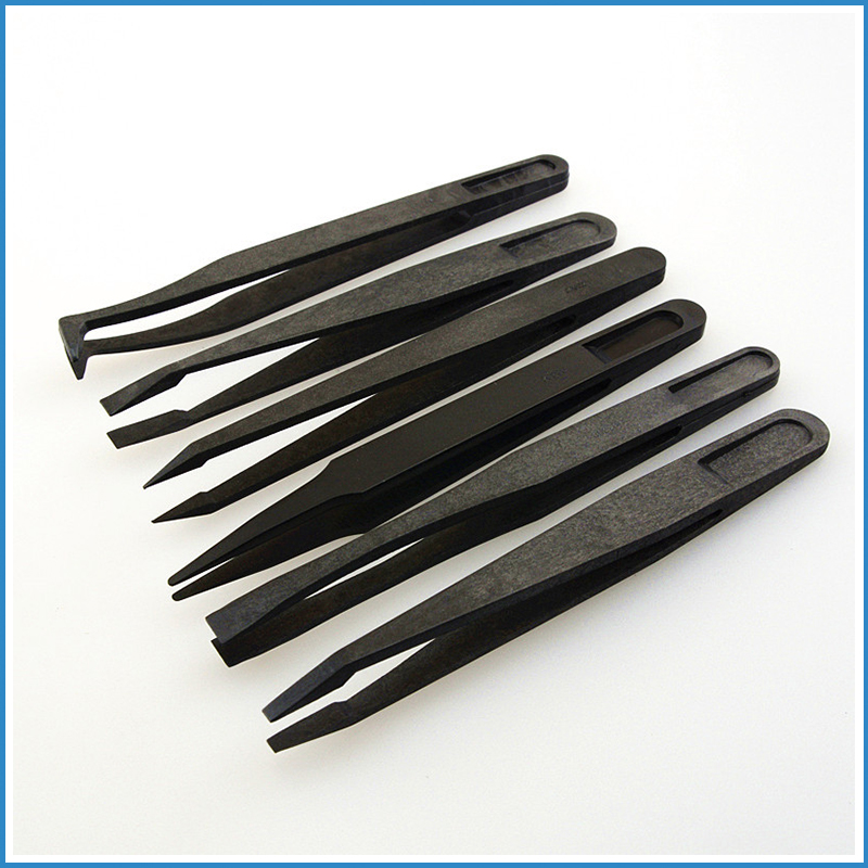 Electronics Repair Tool Kit - Kit Pinset Serat Karbon Anti-Statis, Pinset