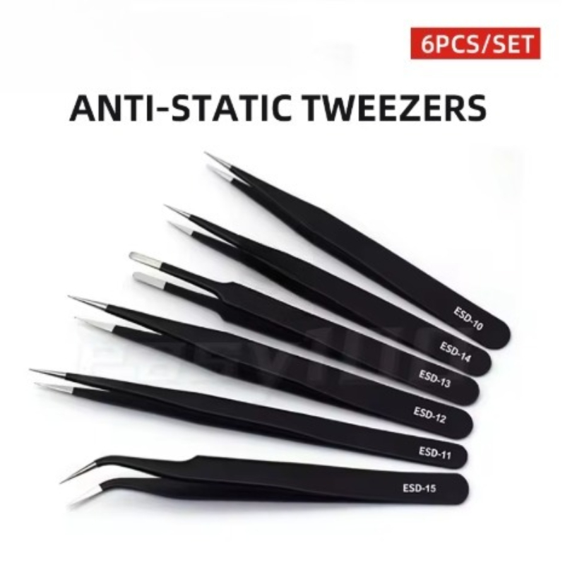 Electronics Repair Tool Kit - 6 Buah Set Pinset Presisi ESD