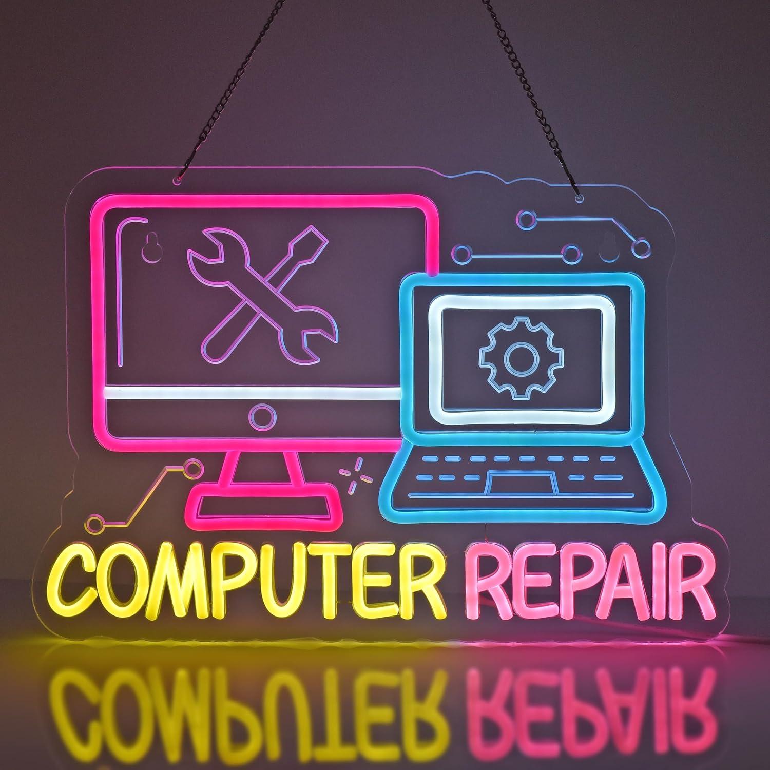 Electronics Repair Store - Lampu LED USB Neon Sign Perbaikan