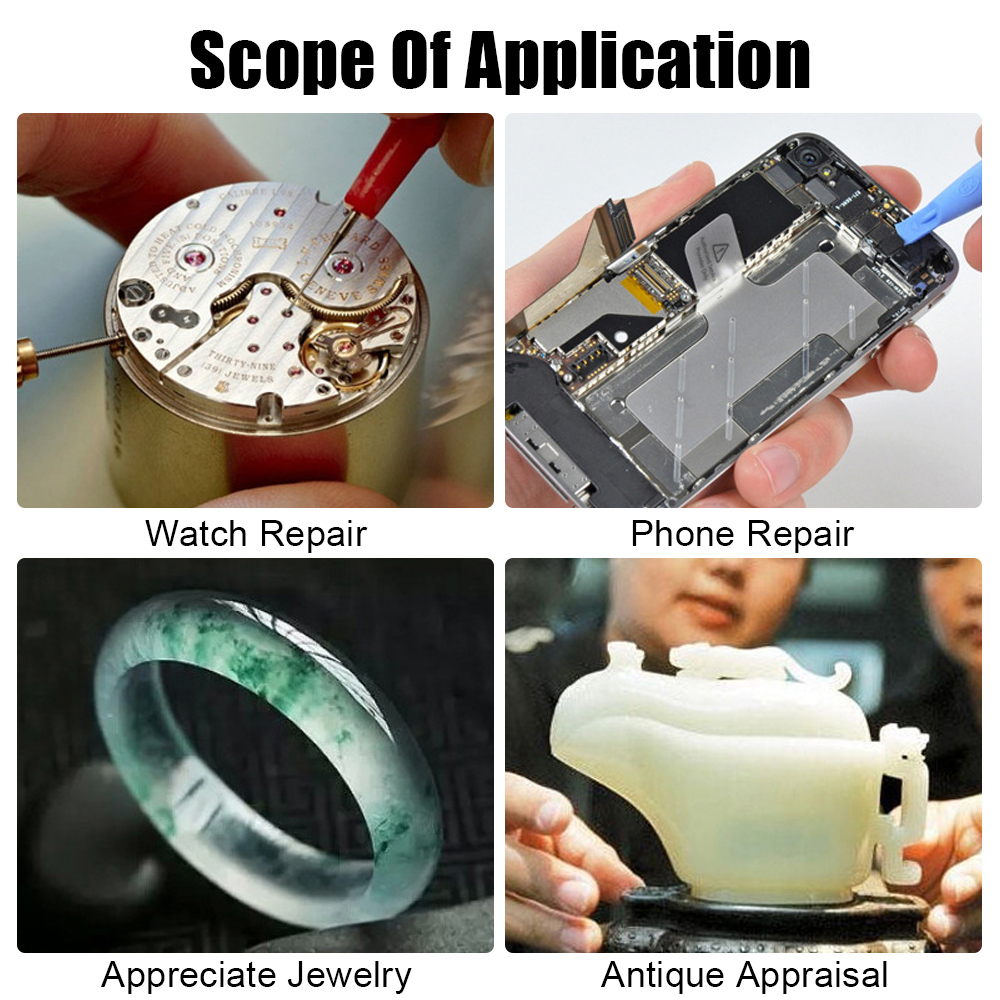 Kaca pembesar pemasangan kepal - Electronics Repair Glasses ulasan dan harga