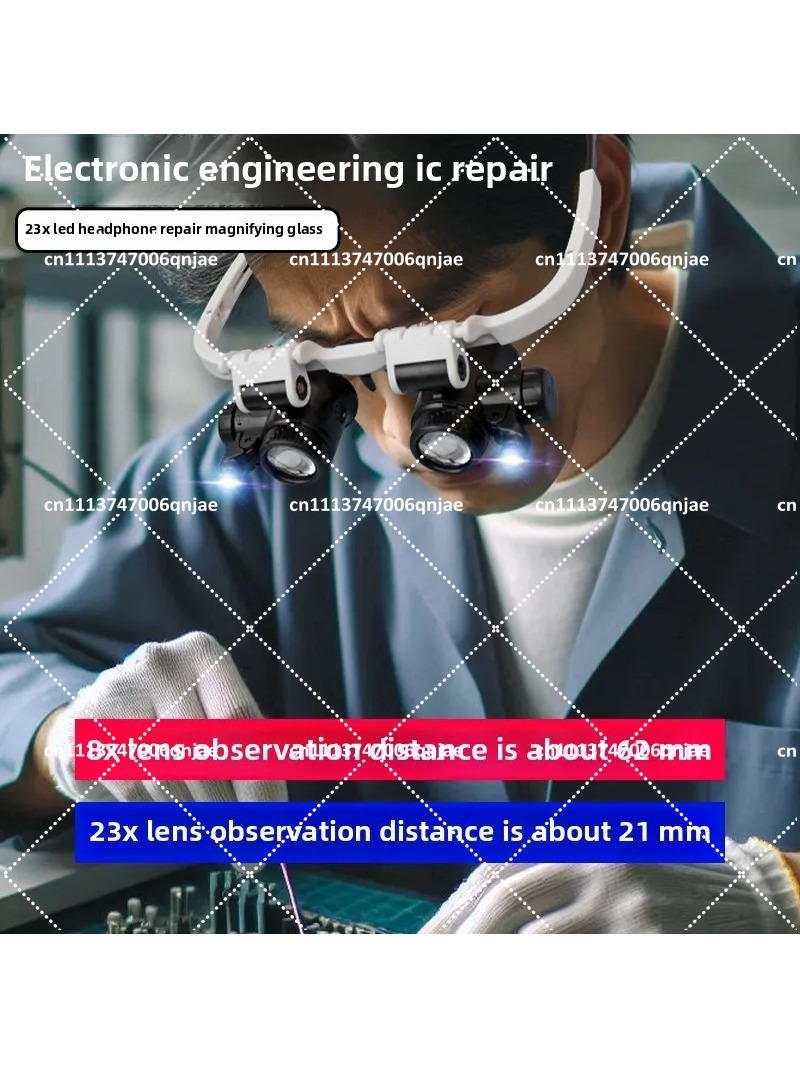 Kacamata Pembesar 23x dengan L - Electronics Repair Glasses ulasan dan harga
