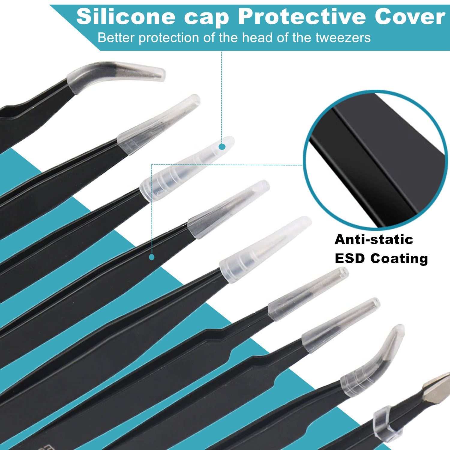 10 Buah Set Pinset Tas Pinset  - Electronics Repair Tool Kit ulasan dan harga