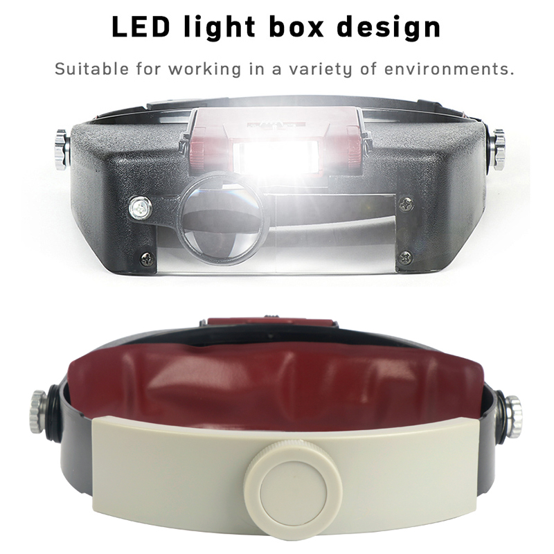 Kacamata pembesar LED, gaya he - Electronics Repair Glasses ulasan dan harga