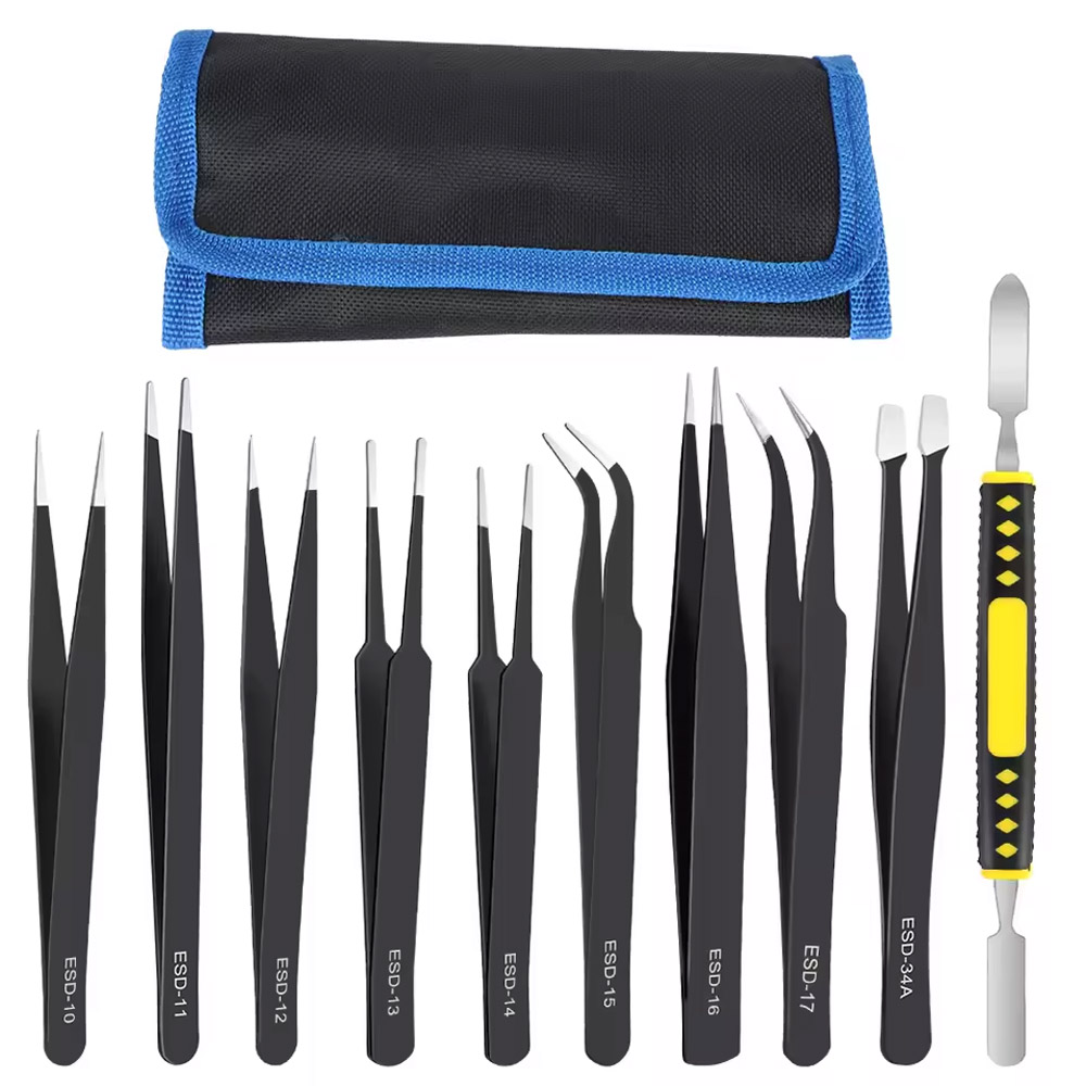 10 Buah/Set Pinset Lengkung &  - Electronics Repair Tool Kit ulasan dan harga