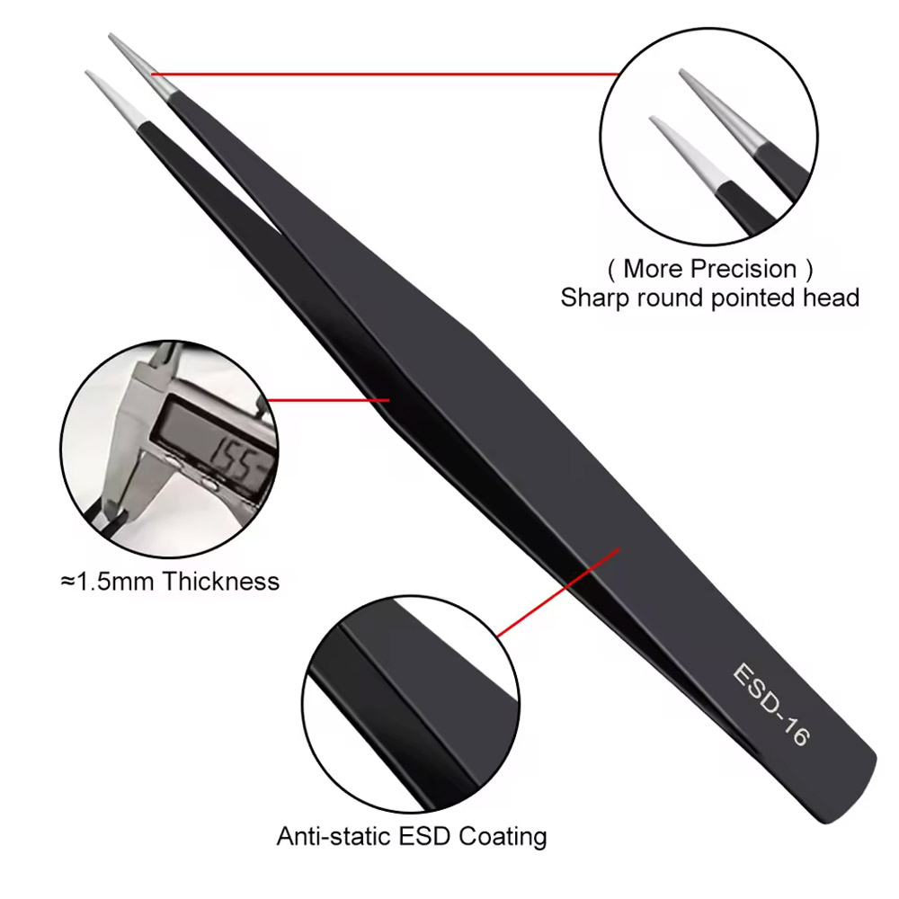 10 Buah/Set Pinset Lengkung &  - Electronics Repair Tool Kit ulasan dan harga