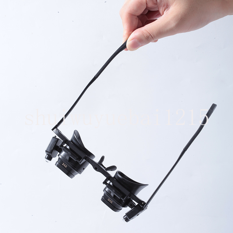 Kaca pembesar portabel 24x den - Electronics Repair Glasses ulasan dan harga