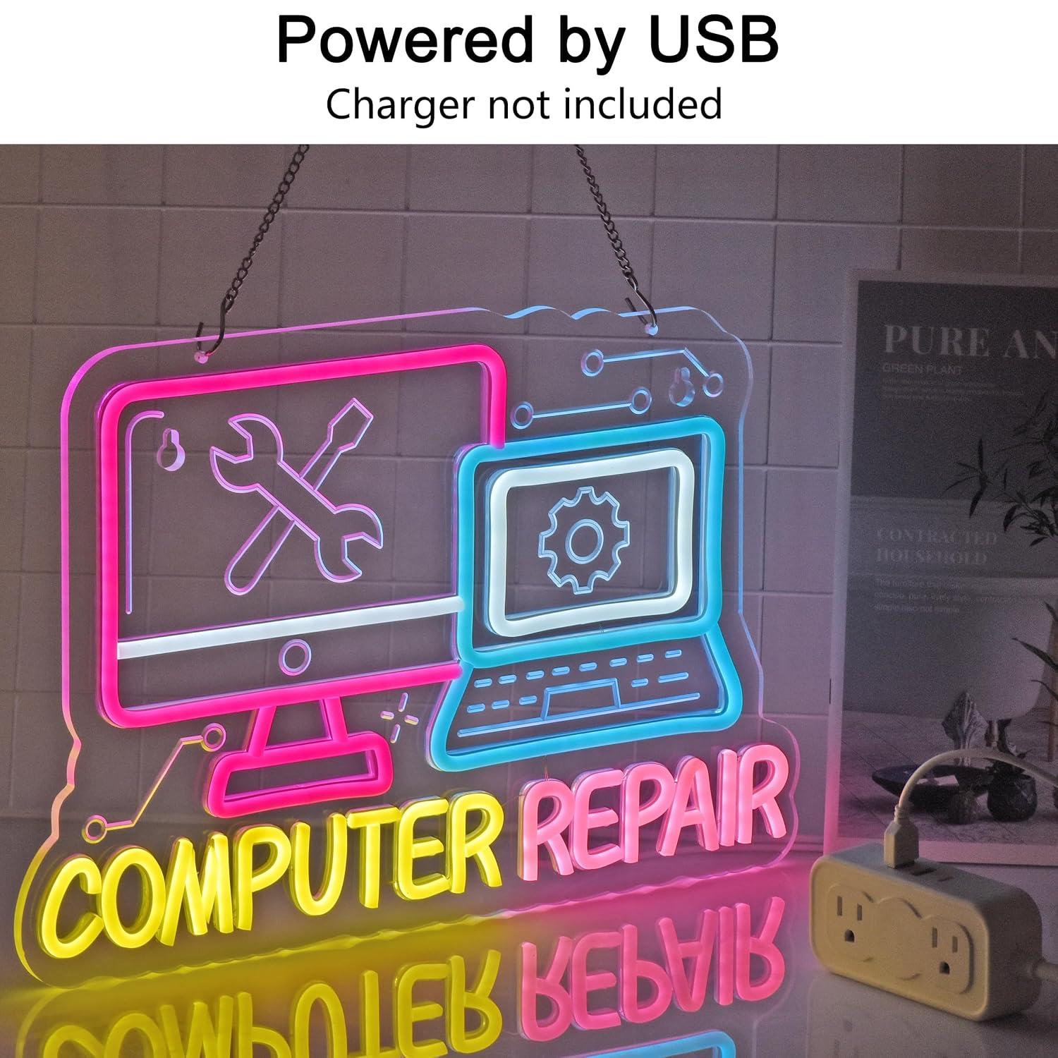Lampu LED USB Neon Sign Perbai - Electronics Repair Store ulasan dan harga