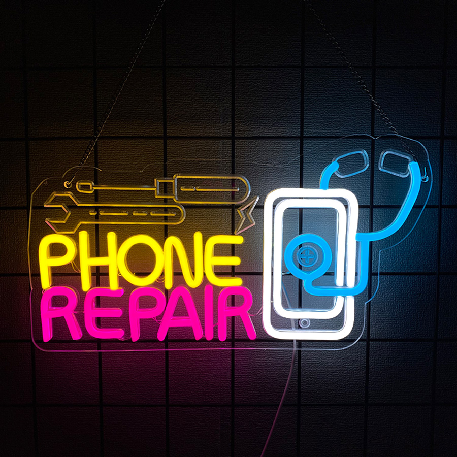 Papan Neon Perbaikan Ponsel Un - Electronics Repair Store ulasan dan harga